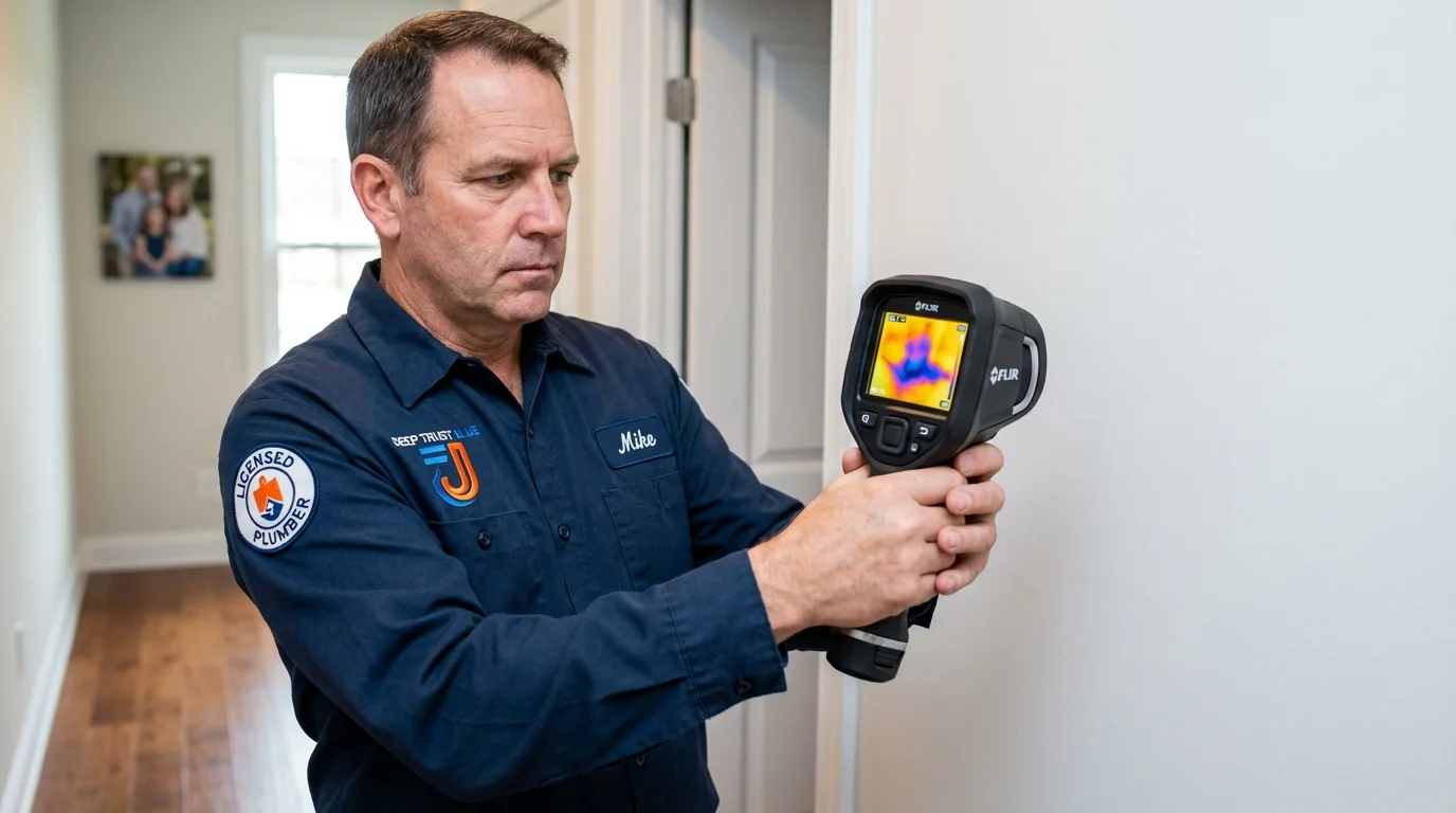 Thermal imaging leak detection by Johns Plumbing LLC in Huntington